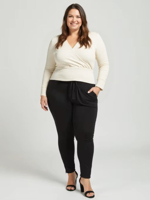 Buzo dama Ava Viv escote cruzado Plus Size